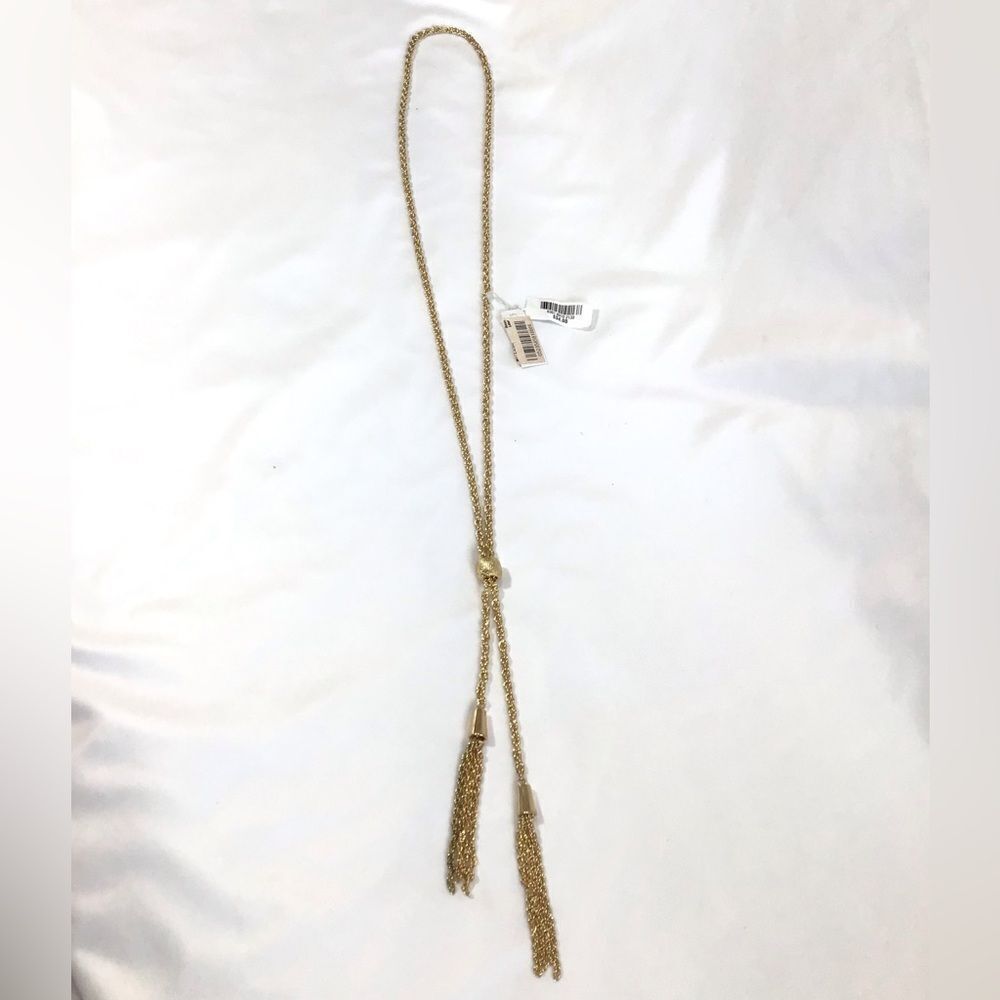Charter Club Gold Chain With Tassel - Picture 3 of 6